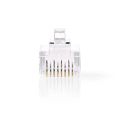   Nedis CCGB89305TP sodrott kábelre, UTP RJ45 CAT6 csatlakozó dugó, szerelhető, aranyozott, 10db/csomag