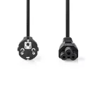 Nedis CEGL10130BK20 notebook / laptop tápkábel IEC-320-C5, 3 x 0.75 mm, hossz 2m