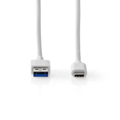   Nedis CCGW61600WT10 USB 3.2 Gen 1, USB-A dugó - USB-C (USB C) dugó kábel, 60W, 1m