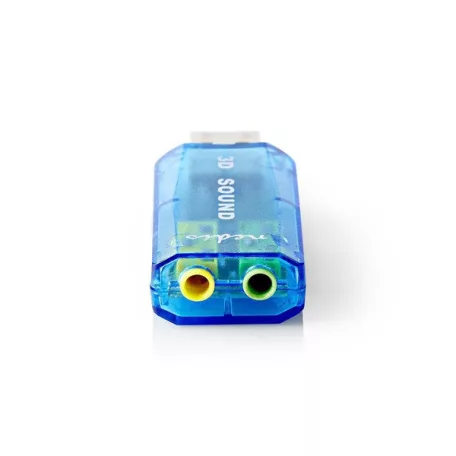 Nedis USCR10051BU USB hangkártya, 3,5mm mikrofon és fejhallgató csatlakozás, virtuális 5.1 3D hangadapter