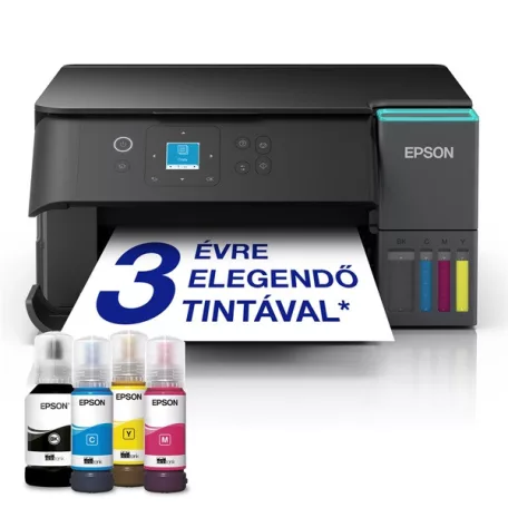 EPSON Tintasugaras nyomtató - EcoTank L4360 (A4, MFP, színes, 5760x1440 DPI, 33 lap/perc, duplex, USB/Wifi/Wifi Direct)