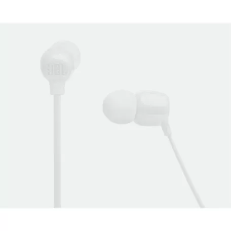 JBL T135BT WHT, vezeték nélküli fülhallgató, fehér, Bluetooth, 16 óra üzemidő, JBL Pure Bass,