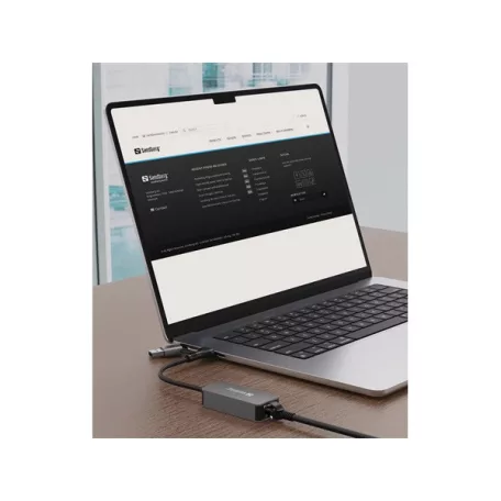 SANDBERG USB-C/A 2.5 GbE RJ45 adapter,  USB-C and USB-A Compatibility,  Ultra-Fast 2.5 Gbps Speeds, 5 év garancia