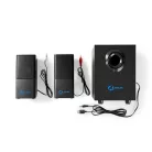 Nedis GSPR10021BK aktív gamer hangszóró 2.1, USB tápellátás, 3,5 mm jack, 30 W, Hangerőszabályozó