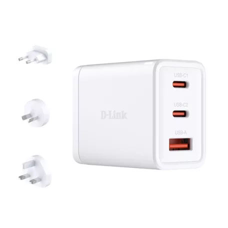 D-LINK Hálózati Adapter 65W GAN 2xUSB-C + 1xUSB, DCP-651