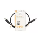 Nedis CCGL60100BK05 USB2.0, USB A - B kábel, 480Mbs, 10W, hossz 0,5m