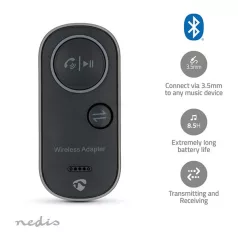 Nedis BTTC2500BK, bluetooth adó / vevő, akkumulátoros