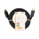 Nedis CCGL37010BK30 Displayport kábel 4K@60Hz, aranyozott csatlakozók, 3m