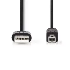  Nedis CCGL60101BK30 USB2.0, USB A - B kábel, 480Mbs, hossz 3m