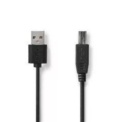  Nedis CCGL60101BK30 USB2.0, USB A - B kábel, 480Mbs, hossz 3m