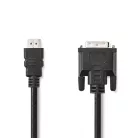 Nedis CCGL34800BK30 HDMI - DVI-D 24+1p kábel, 1080p, hossz 3m