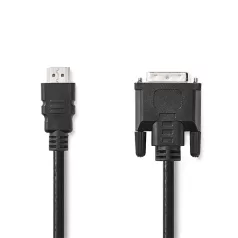   Nedis CCGL34800BK30 HDMI - DVI-D 24+1p kábel, 1080p, hossz 3m