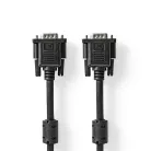 Nedis CCGL59000BK50, VGA kábel, VGA dugó - dugó, Maximális felbontás: 1280x768, hossz: 5m
