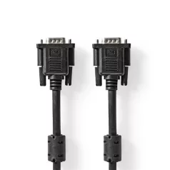   Nedis CCGL59000BK50, VGA kábel, VGA dugó - dugó, Maximális felbontás: 1280x768, hossz: 5m