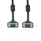 Nedis CCGL59000BK100, VGA kábel, VGA dugó - dugó, Maximális felbontás: 1280x768, hossz: 10m