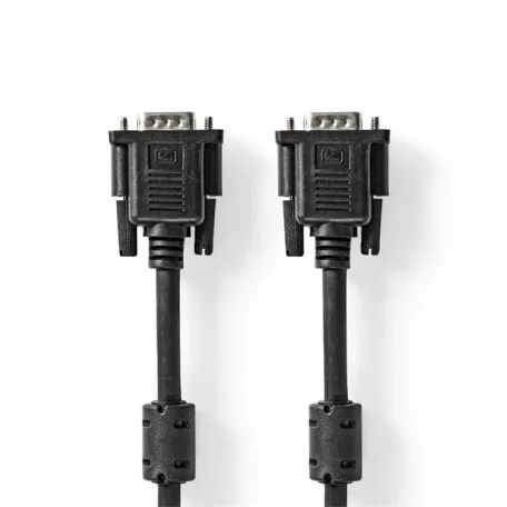 Nedis CCGL59000BK100, VGA kábel, VGA dugó - dugó, Maximális felbontás: 1280x768, hossz: 10m