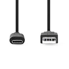   Nedis CCGL61650BK10 USB 3.2 Gen 1, USB-A dugó - USB-C (USB C) dugó kábel, 60W, 10 Gbps, 1m