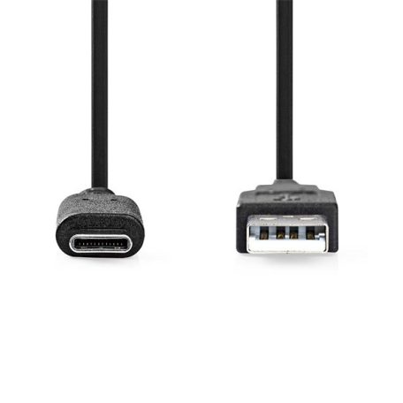 Nedis CCGL61650BK10 USB 3.2 Gen 1, USB-A dugó - USB-C (USB C) dugó kábel, 60W, 10 Gbps, 1m