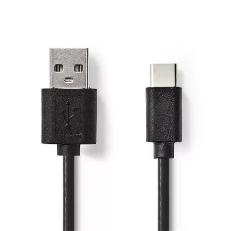 Nedis CCGL60601BK10 USB A - USB C (USB-C) kábel, 5W, hossz 1m