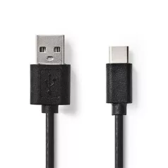   Nedis CCGL60601BK20 USB A - USB C (USB-C) kábel, 5W, hossz 2m