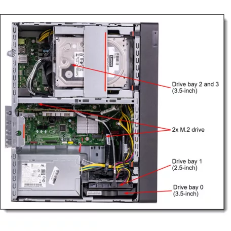 LENOVO torony szerver - ST45 V3 (3.5"), 4C AMD EPYC 4124P 3.8GHz, 1x16GB, 2x480GB RI SSD, Software RAID, 500W.