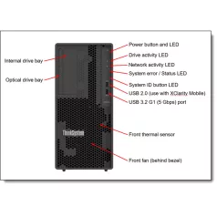   LENOVO torony szerver - ST50 V3 (3.5"), 4C 6315P 2.8Ghz, 1x16GB, 2x 480GB RI SSD, SW RAID, XCC2: Std, 500W.