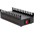 BLACKBIRD Hálózati Töltő 12xUSB-C + 12xUSB 300W eszköztartóval, Fekete