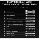 CORSAIR Tápegység Moduláris, iCUE LINK HXi SHIFT Series HX1200i SHIFT, 1200W, Cybenetics Platinum