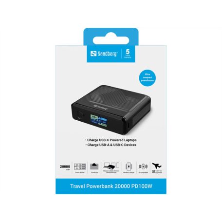 Sandberg Travel Powerbank 20000 PD100W