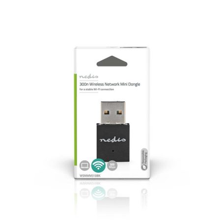 Nedis WSNWM310BK WIFI (stick) adapter N300, 2,4 GHz, 300 Mbps, Windows 10 / Windows 11 / Windows