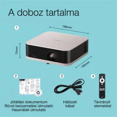   EPSON Projektor - Lifestudio Pop – EF-61R Rózsakvarc (3LCD, 1920x1080, 16:9, 700 AL, 5 000 000:1, HDMI/USB/WiFi)