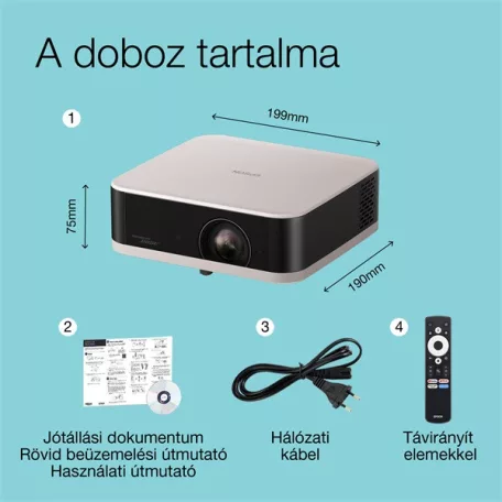 EPSON Projektor - Lifestudio Pop – EF-61R Rózsakvarc (3LCD, 1920x1080, 16:9, 700 AL, 5 000 000:1, HDMI/USB/WiFi)