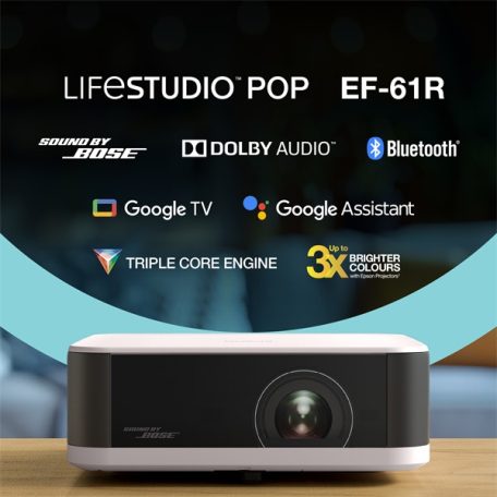 EPSON Projektor - Lifestudio Pop – EF-61R Rózsakvarc (3LCD, 1920x1080, 16:9, 700 AL, 5 000 000:1, HDMI/USB/WiFi)