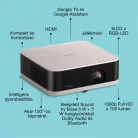 EPSON Projektor - Lifestudio Pop – EF-61R Rózsakvarc (3LCD, 1920x1080, 16:9, 700 AL, 5 000 000:1, HDMI/USB/WiFi)