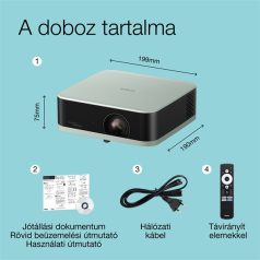   EPSON Projektor - Lifestudio Pop – EF-61G Jégzöld (3LCD, 1920x1080, 16:9, 700 AL, 5 000 000:1, HDMI/USB/WiFi)