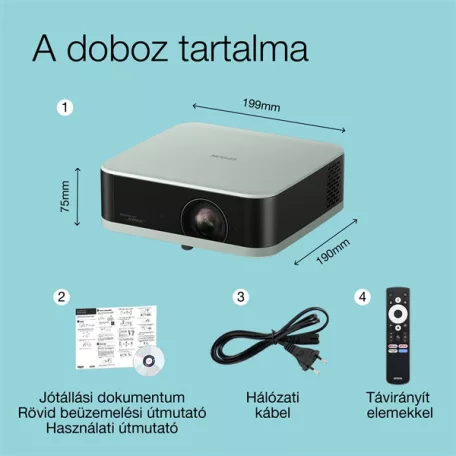 EPSON Projektor - Lifestudio Pop – EF-61G Jégzöld (3LCD, 1920x1080, 16:9, 700 AL, 5 000 000:1, HDMI/USB/WiFi)