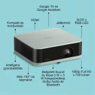 EPSON Projektor - Lifestudio Pop – EF-61G Jégzöld (3LCD, 1920x1080, 16:9, 700 AL, 5 000 000:1, HDMI/USB/WiFi)