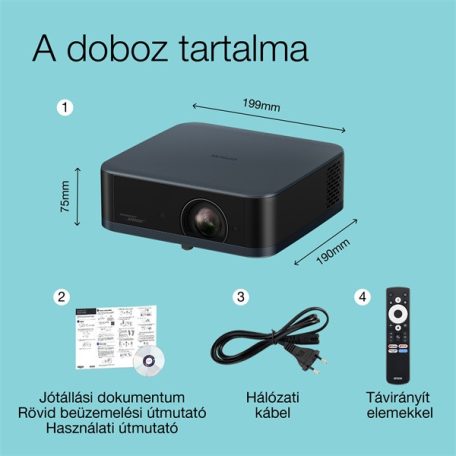 EPSON Projektor - Lifestudio Pop – EF-62N (3LCD, 1920x1080, 16:9, 700 AL, 5 000 000:1, HDMI/USB/WiFi)