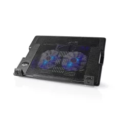   Nedis NBCR200BK notebook hűtő, 14 - 18", 2 X 140mm ventilátor, LED, 1200 rpm