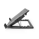 Nedis NBCR200BK notebook hűtő, 14 - 18", 2 X 140mm ventilátor, LED, 1200 rpm