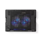 Nedis NBCR200BK notebook hűtő, 14 - 18", 2 X 140mm ventilátor, LED, 1200 rpm
