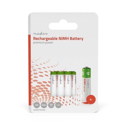 Nedis BANM7HR034B, AAA akku csomag 1,2V 700mAh, 4db/csomag