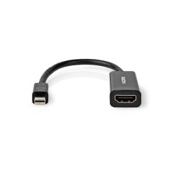   Nedis adapter kábel CCGT37650BK02 mini displayport 1.2 dugó - HDMI aljzat, 0,20m