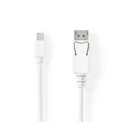  Nedis CCGB37404WT20 DisplayPort 1.4 kábel, displayport dugó - mini display port dugó, 8K@60Hz, 2m