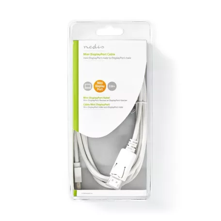 Nedis CCGB37404WT20 DisplayPort 1.4 kábel, displayport dugó - mini display port dugó, 8K@60Hz, 2m