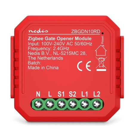 Nedis ZBGDN10RD smart Garázskapu-nyitó | 2,5 W | Terminál csatlakozás | Alkalmazás elérhető: Android™ / IOS