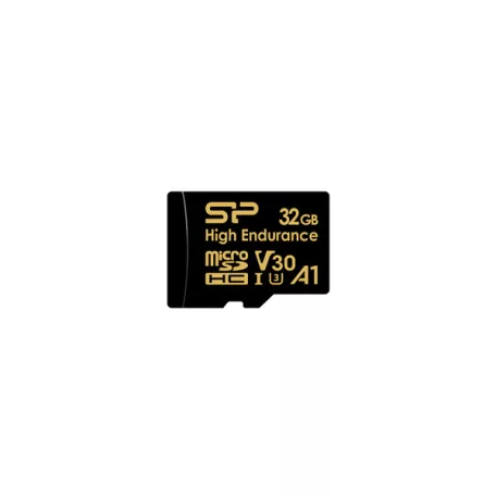 SILICON POWER Memóriakártya MicroSDHC 32GB CL10 UHS-I U3 V30 A1, Golden Series High Endurance