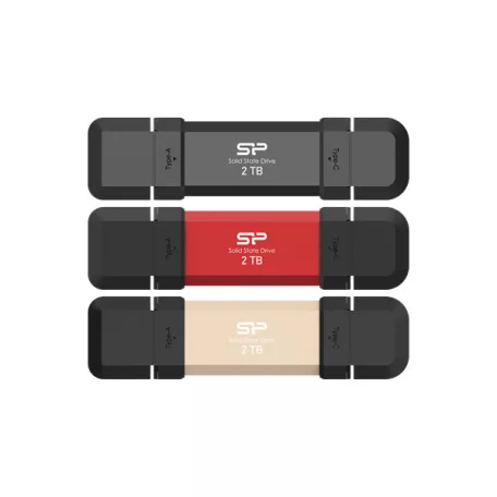 SILICON POWER Pendrive 2TB, DS72 USB 3.2 Gen2, Fekete