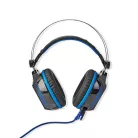 Nedis GHST500BK USB gamer headset, 7.1 térhatás, LED világítás, 2,1m kábel