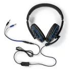Nedis GCK51110BKUS gamer 5 az 1-ben készlet, Angol Billentyűzet, Headset, Egér, Egérpad és adapter kábel, QWERTY